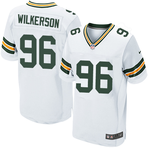Nike Packers #96 Muhammad Wilkerson White Men's Stitched NFL Elite Jersey - Click Image to Close